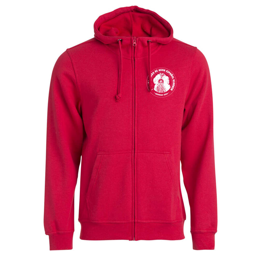 Basic Hoody FZ Herr Röd