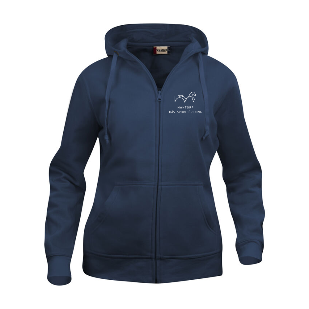 Basic Hoody FZ Dam Mörk Marin