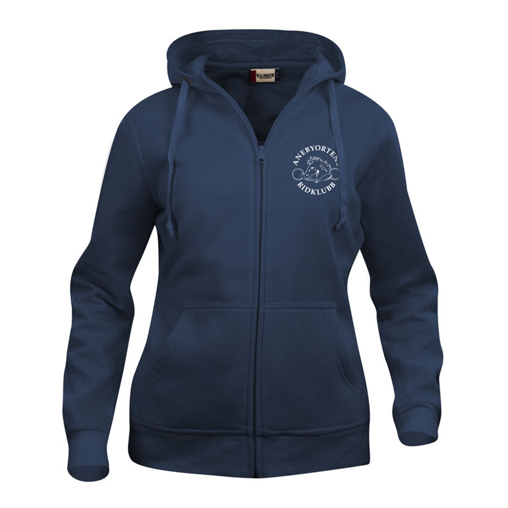 Basic Hoody FZ Dam Mörk Marin