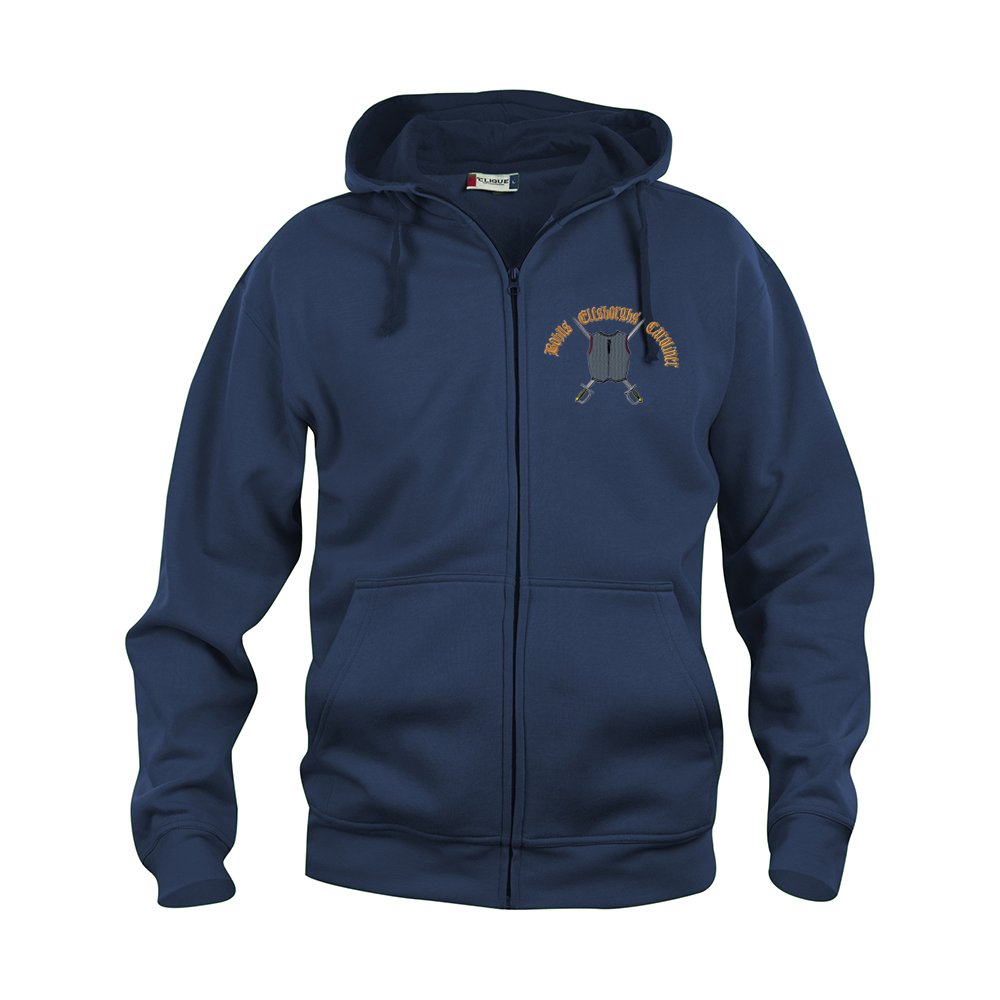 Basic Hoody FZ Herr Mörk Marin