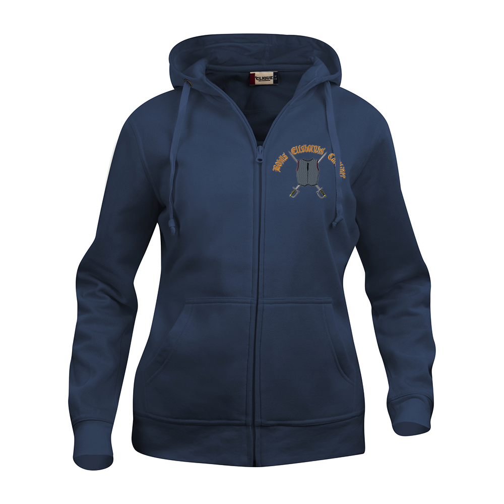 Basic Hoody FZ Dam Mörk Marin