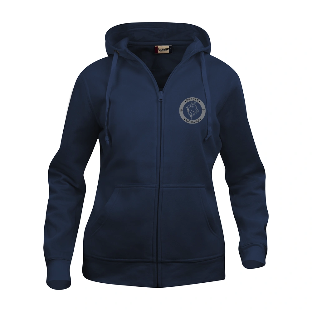 Basic Hoody FZ Dam Mörk Marin