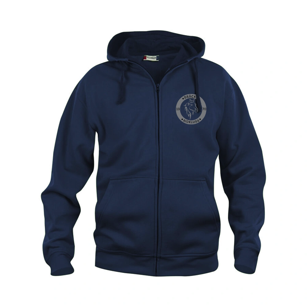 Basic Hoody FZ Herr Mörk Marin