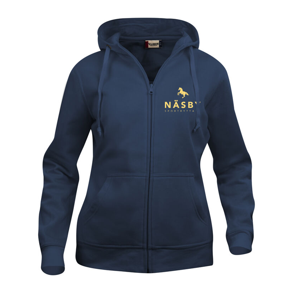 Basic Hoody FZ Dam Mörk Marin