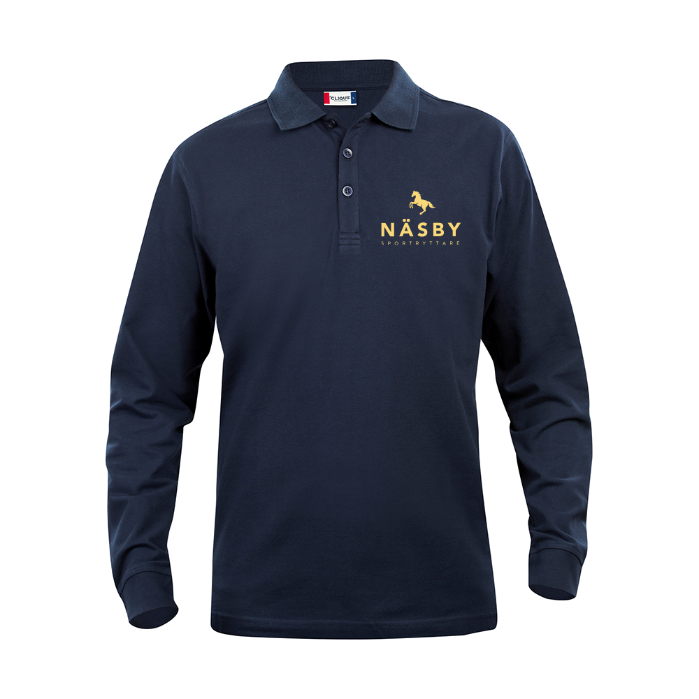 Basic Polo L/S Junior MörkMarin