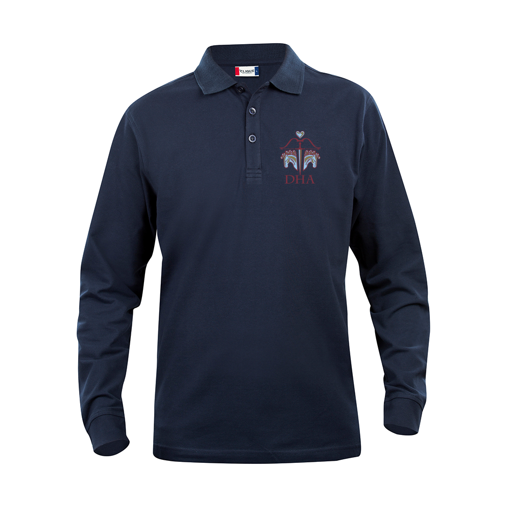Basic Polo L/S Junior MörkMarin