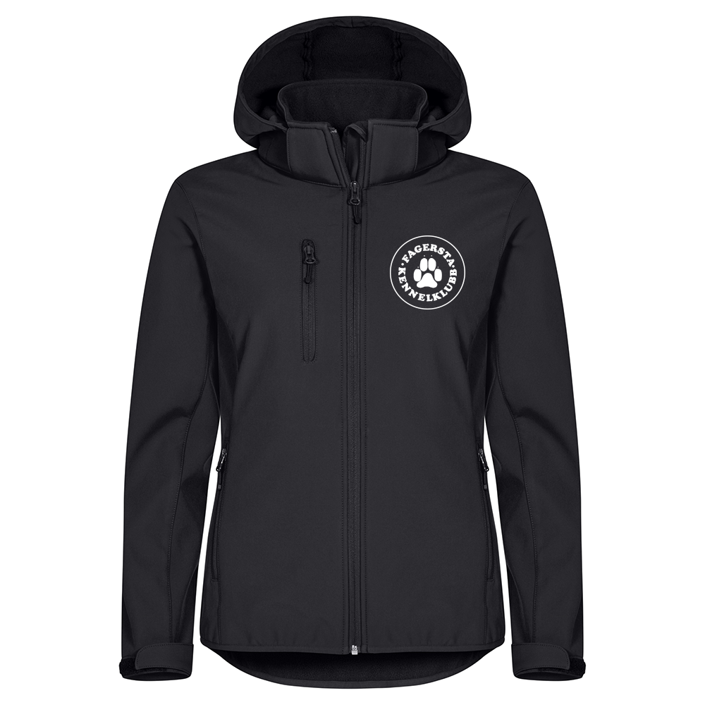 Classic Softshell Hoody W Svart
