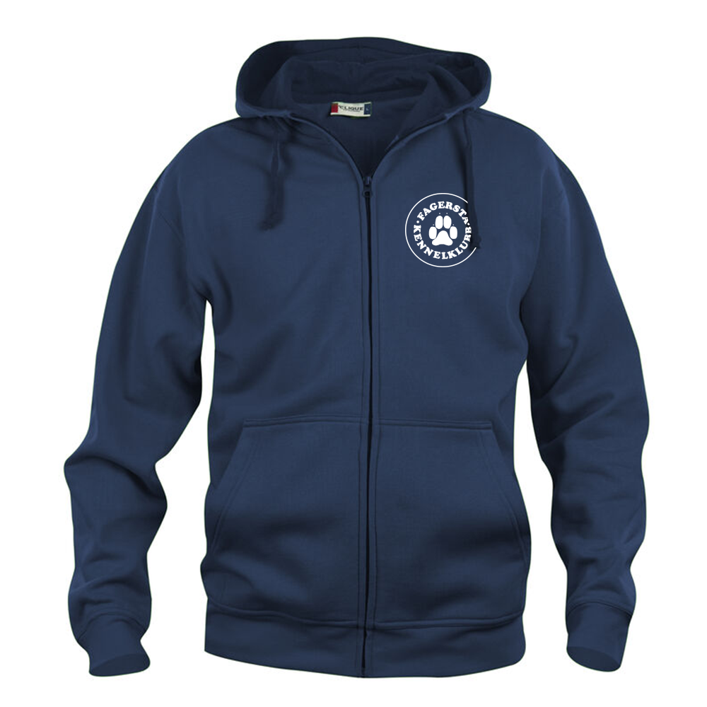 Basic Hoody FZ Herr MörkMarin