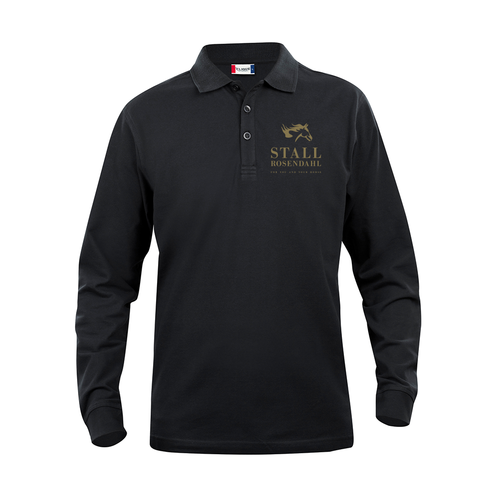 Basic Polo L/S Junior Svart