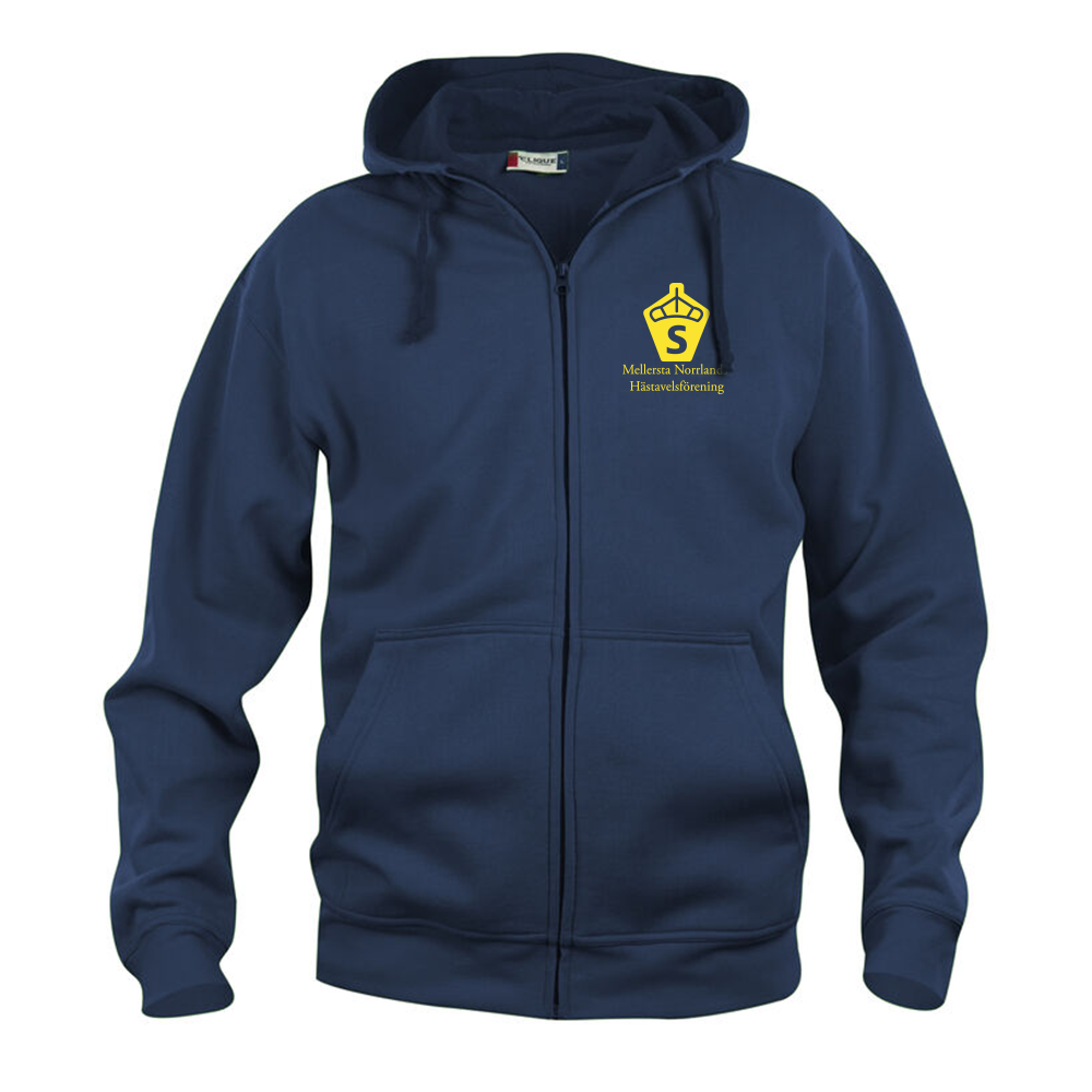 Basic Hoody FZ Herr Mörk Marin