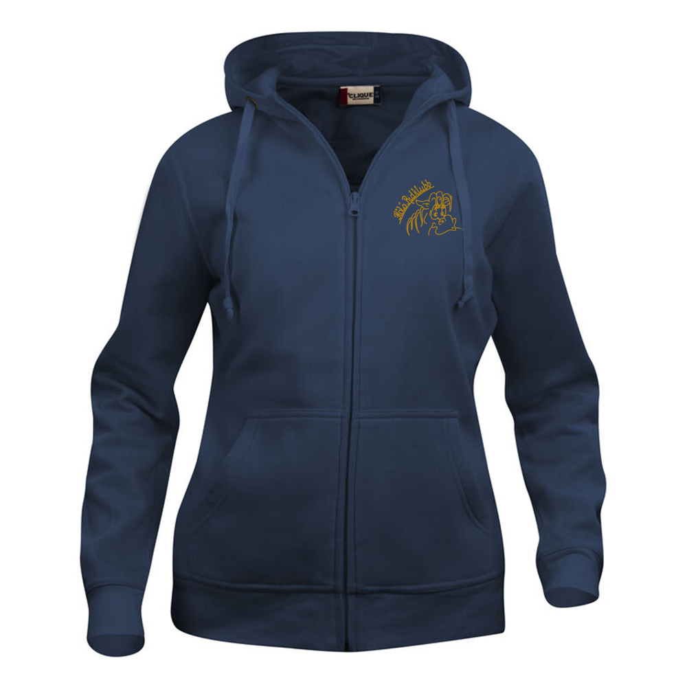 Basic Hoody FZ Dam Mörk Marin
