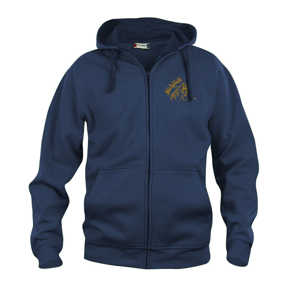 Basic Hoody FZ Herr Mörk Marin
