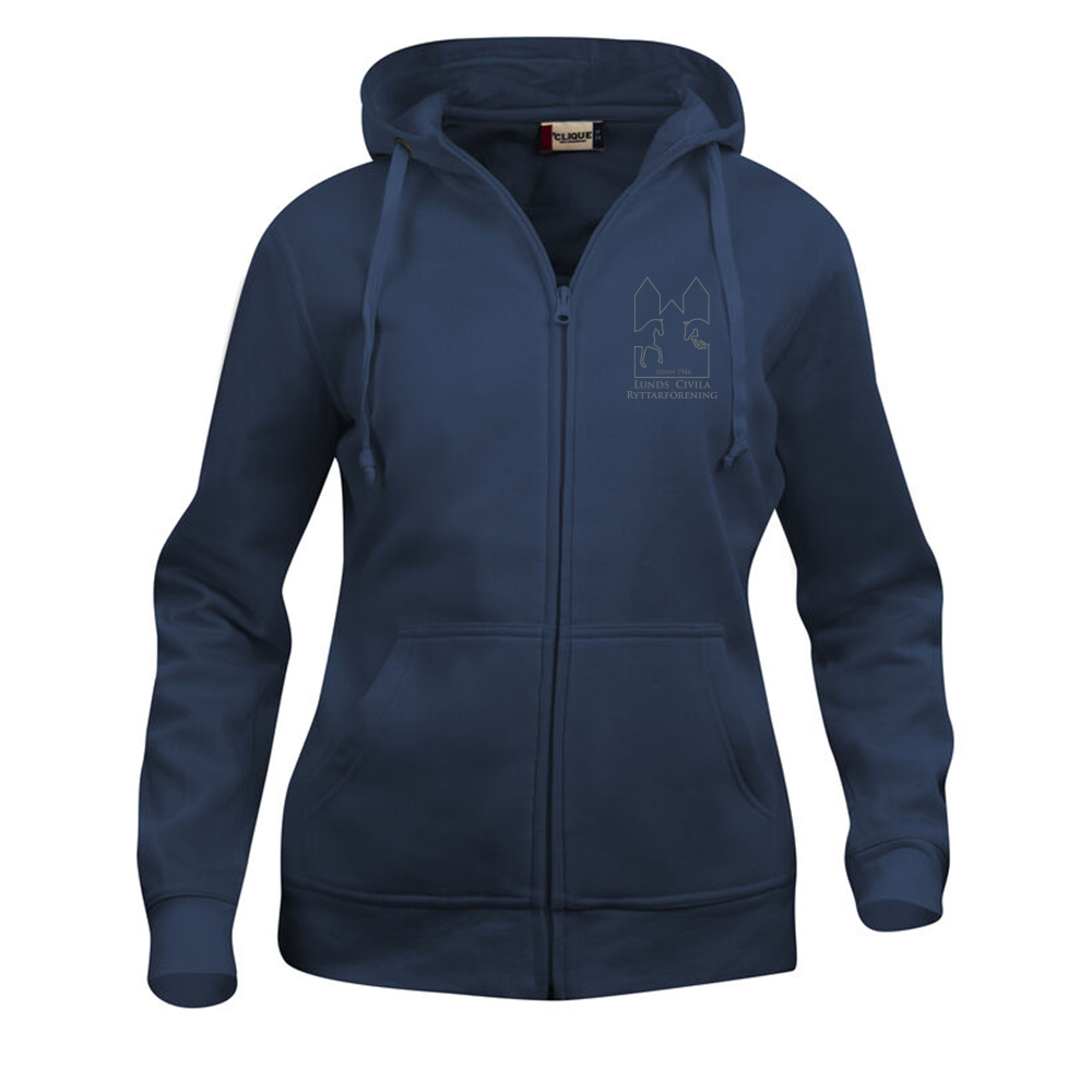 Basic Hoody FZ Dam Mörk Marin