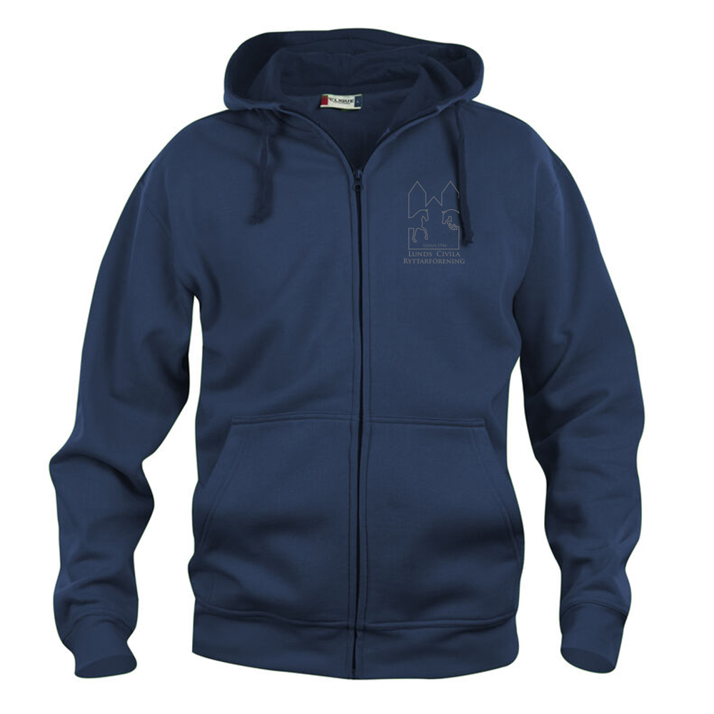 Basic Hoody FZ Herr Mörk Marin