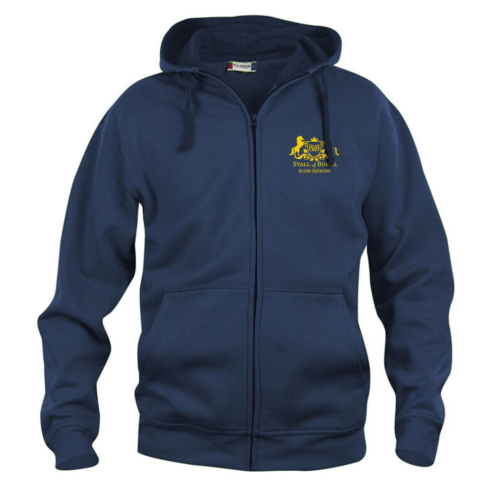 Basic Hoody FZ Herr Mörk Marin