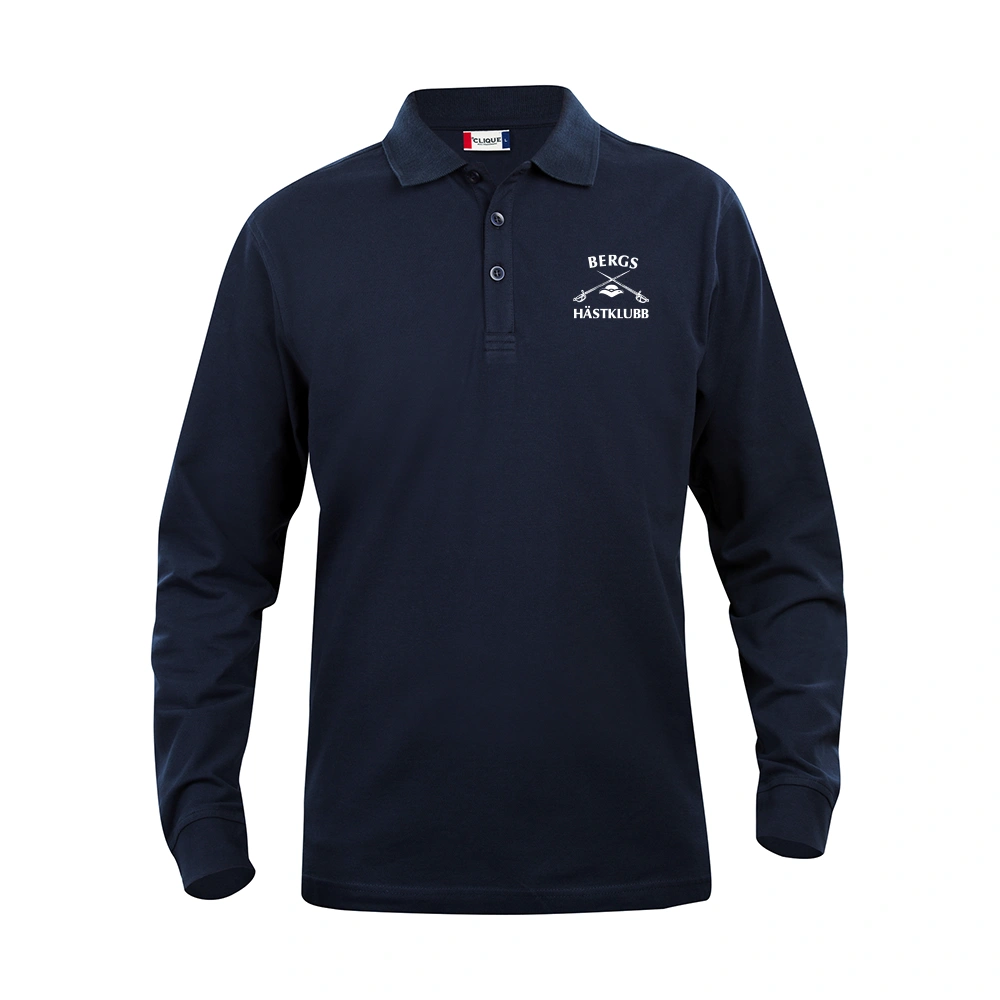 Basic Polo L/S Junior MörkMarin