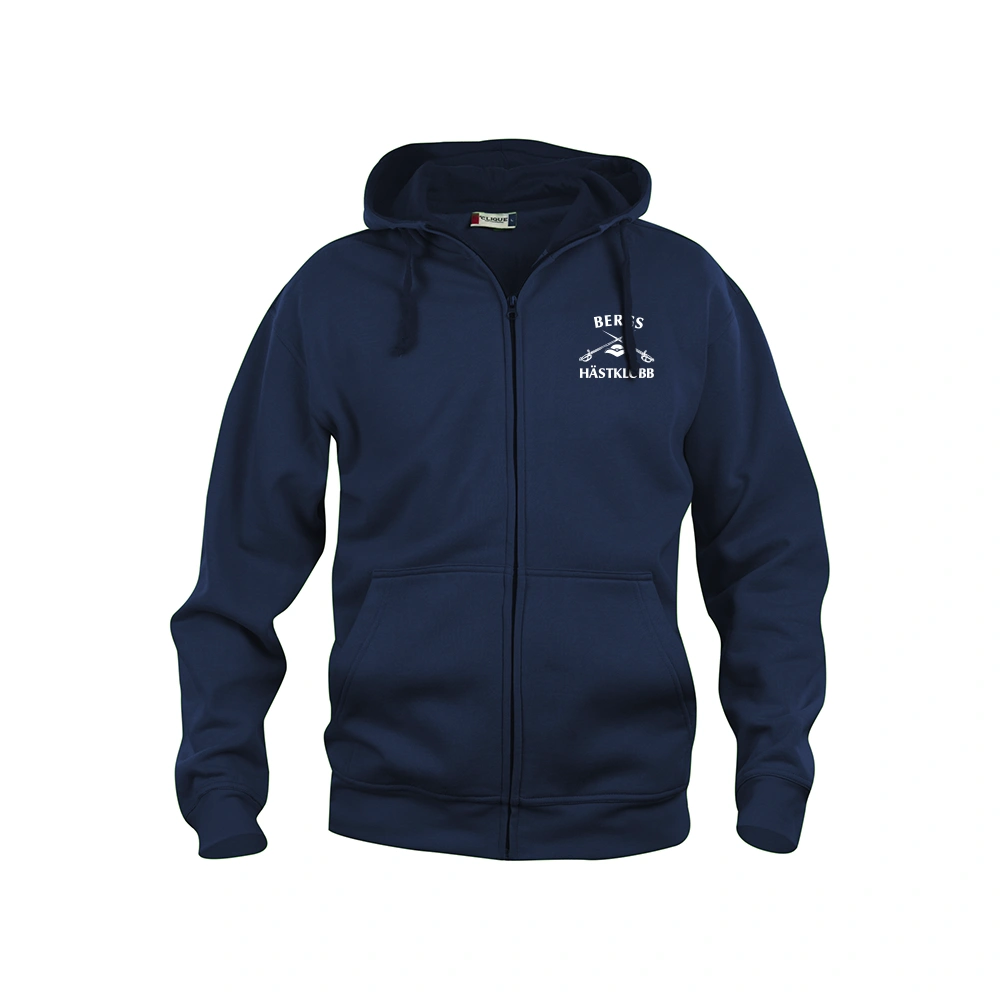 Basic Hoody FZ Herr Mörk Marin