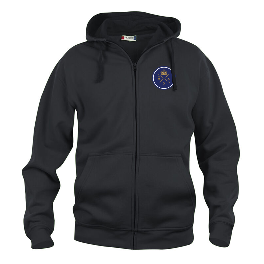 Basic Hoody FZ Herr Svart