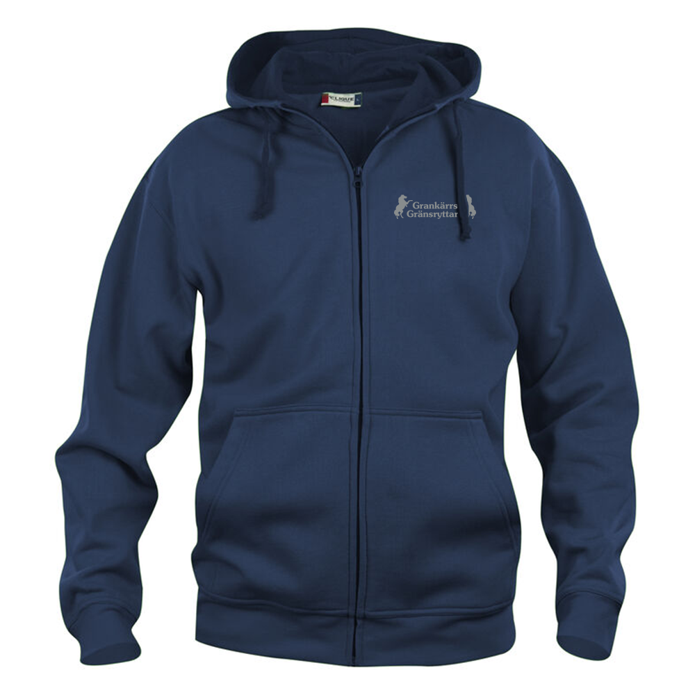 Basic Hoody FZ Herr Mörk Marin