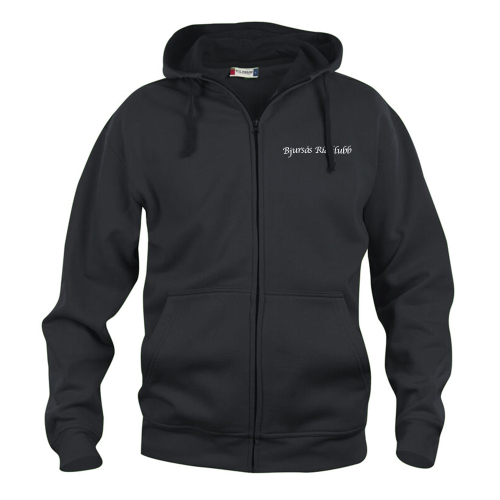 Basic Hoody FZ Herr Svart