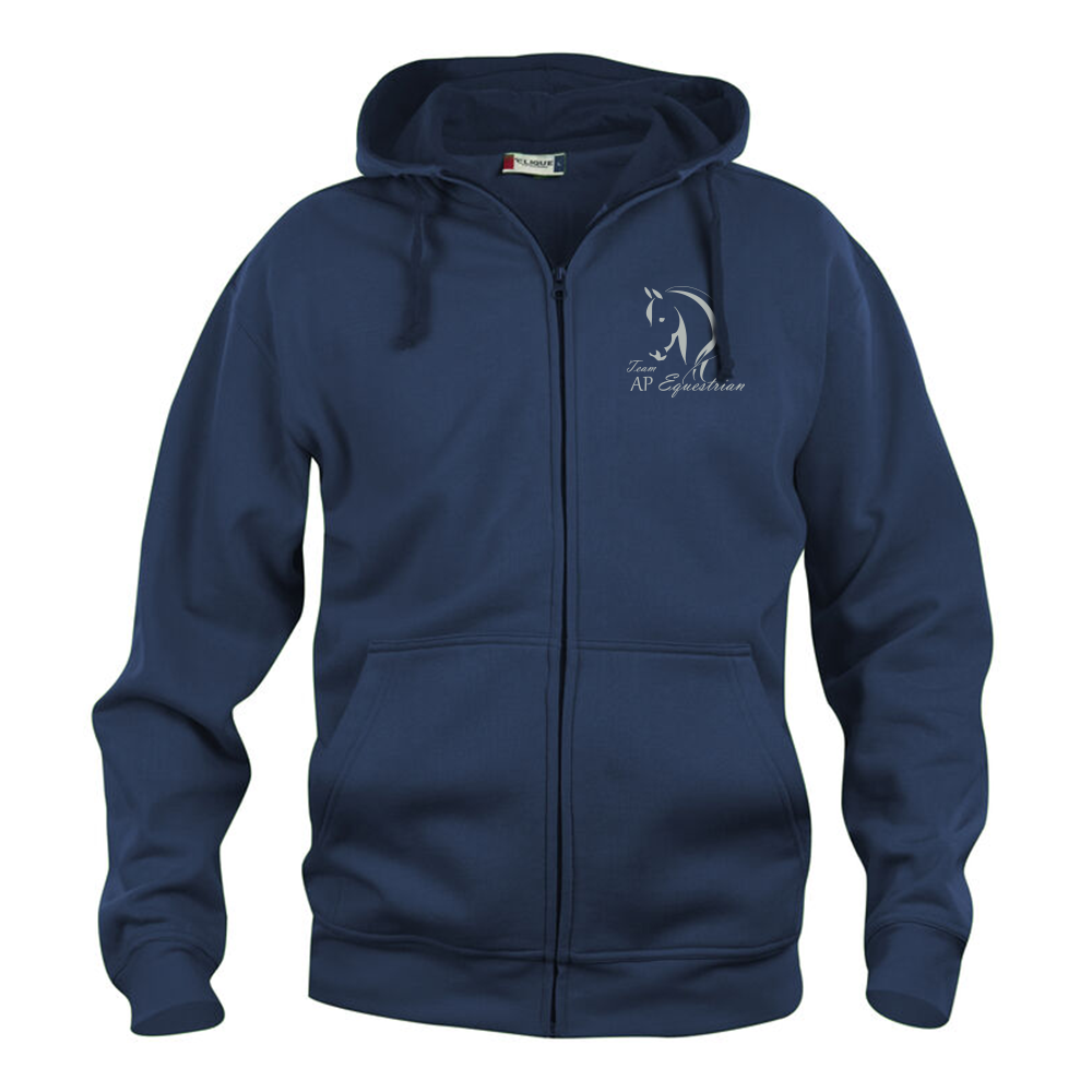 Basic Hoody FZ Herr Mörk Marin