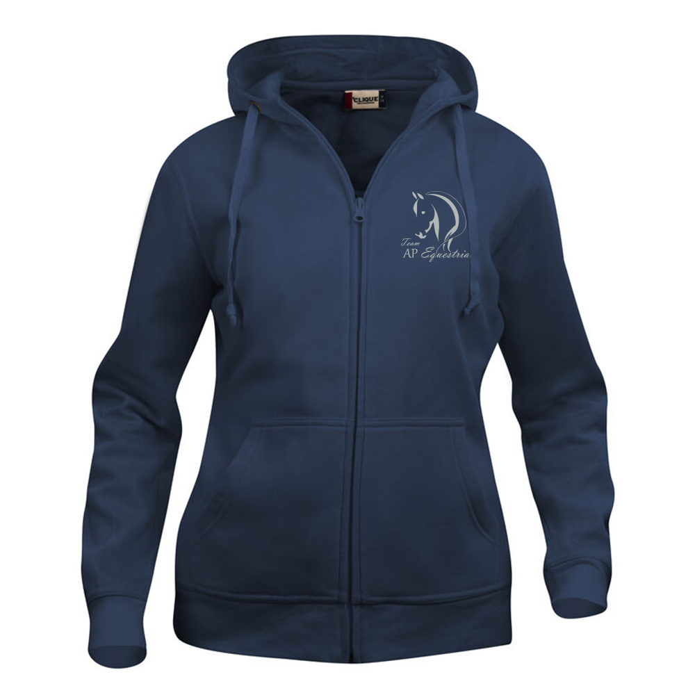 Basic Hoody FZ Dam Mörk Marin