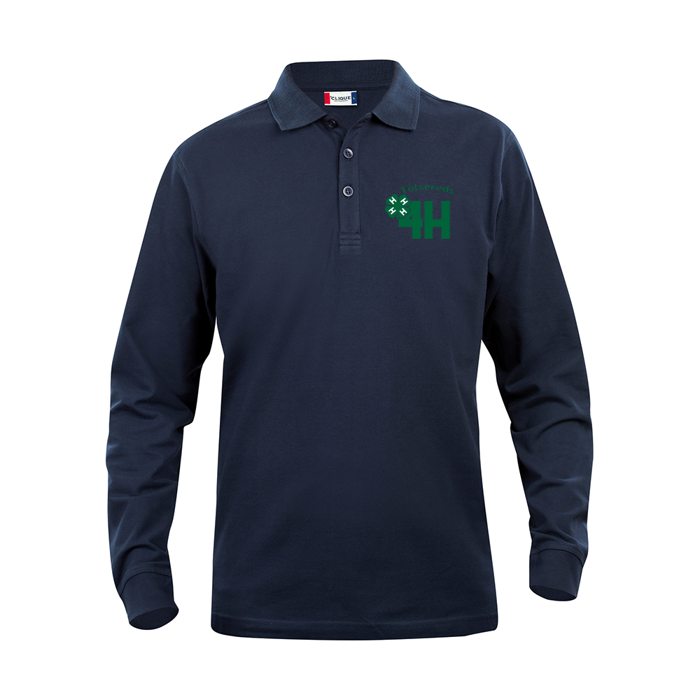 Basic Polo L/S Junior MörkMarin