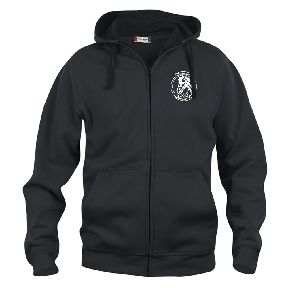 Basic Hoody FZ Herr Svart