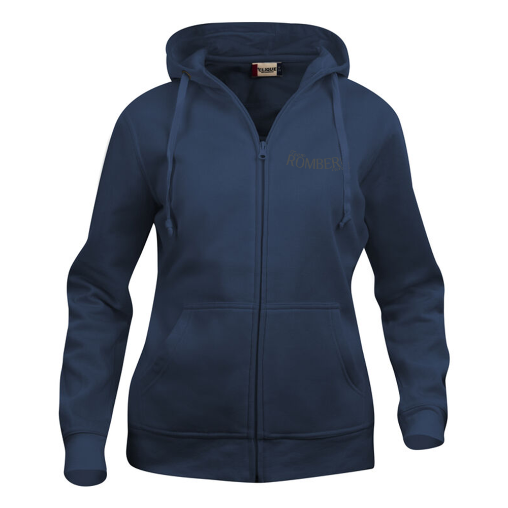 Basic Hoody FZ Dam Mörk Marin