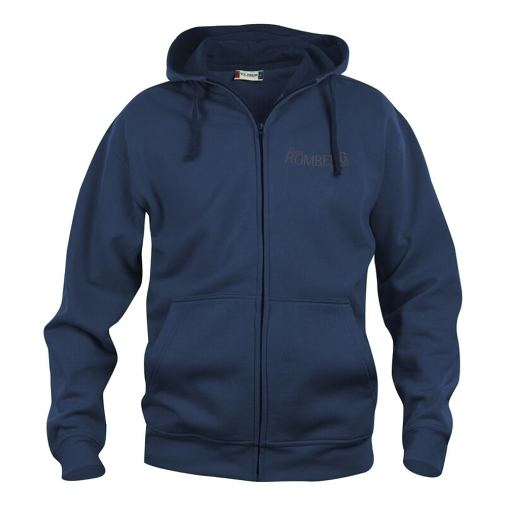 Basic Hoody FZ Herr Mörk Marin