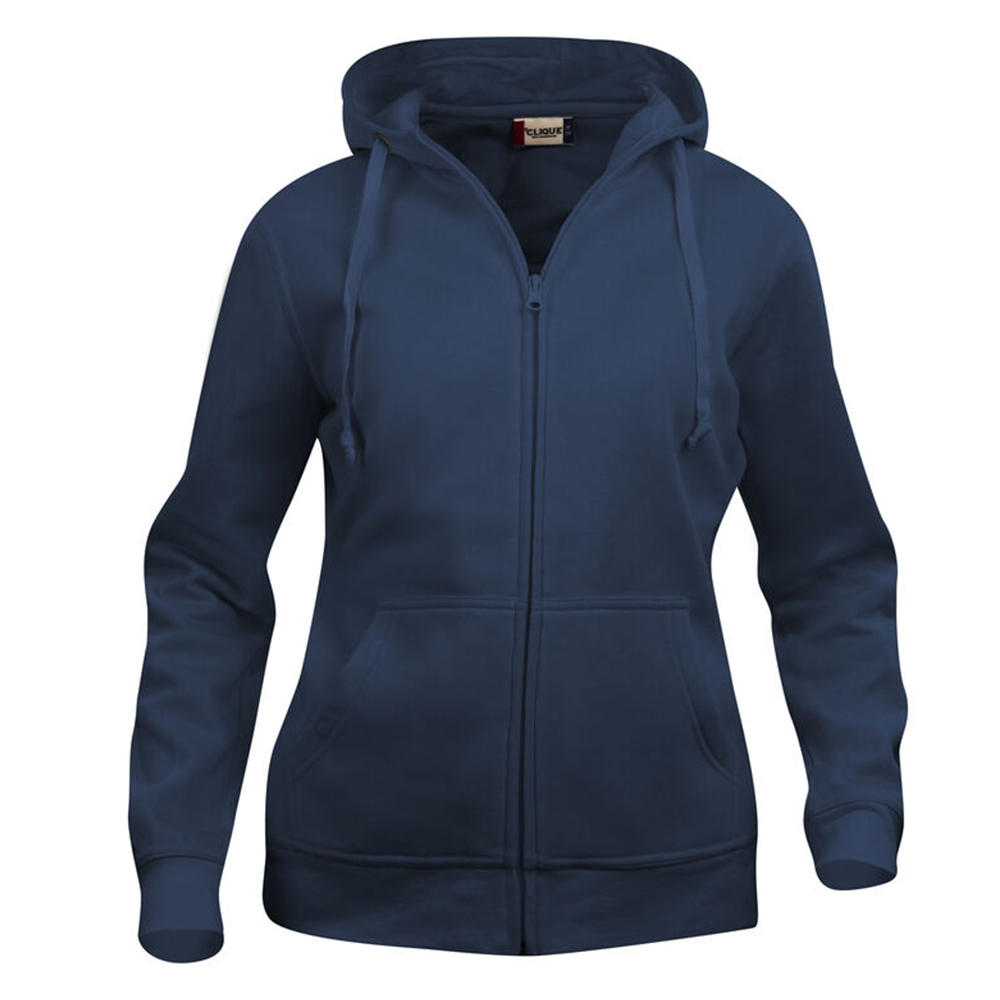 Basic Hoody FZ Dam Mörk Marin