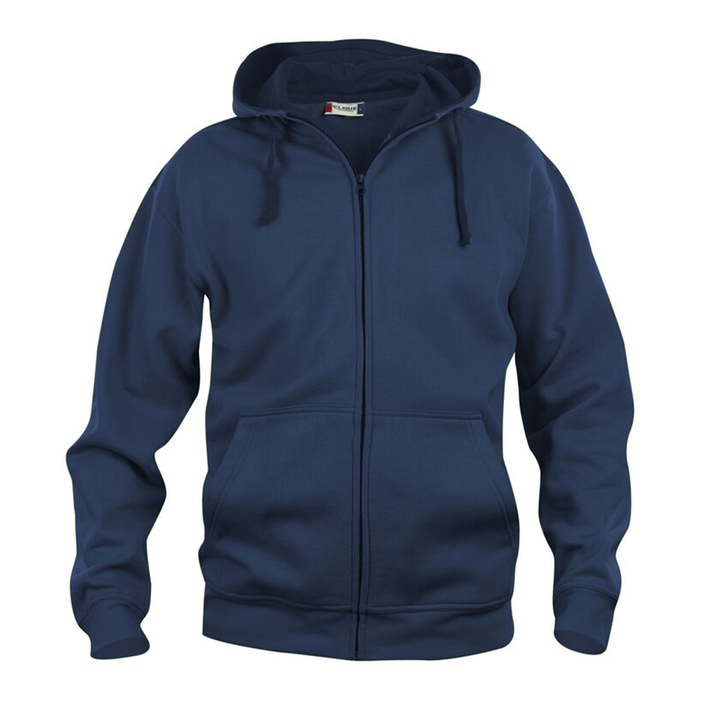 Basic Hoody FZ Herr Mörk Marin