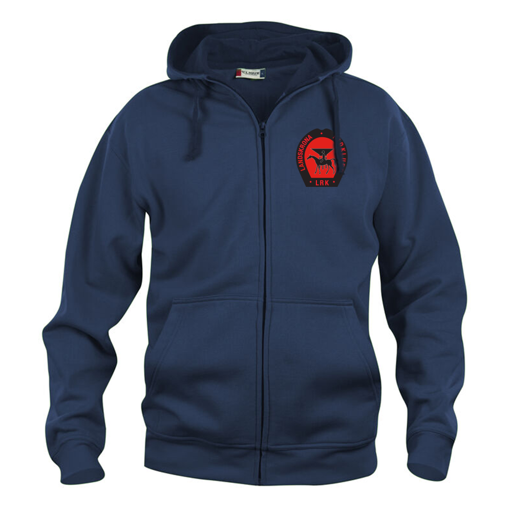Basic Hoody FZ Herr Mörk Marin