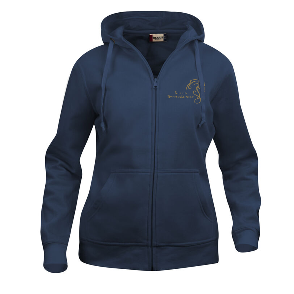 Basic Hoody FZ Dam Mörk Marin