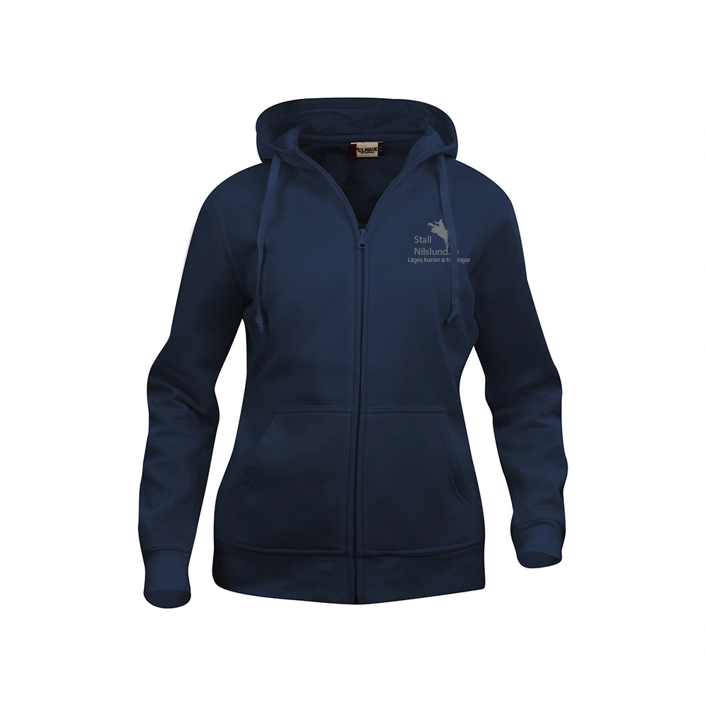 Basic Hoody FZ Dam Mörk Marin