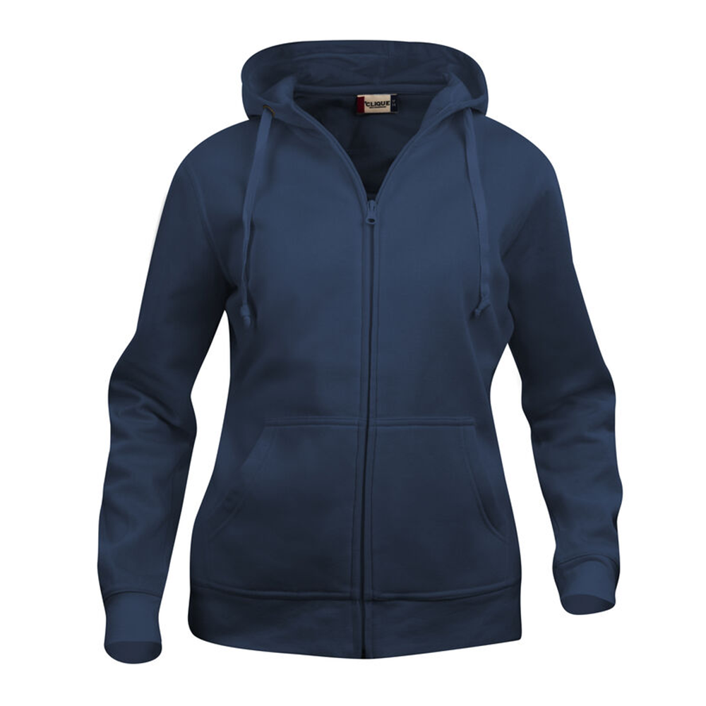Basic Hoody FZ Dam Mörk Marin