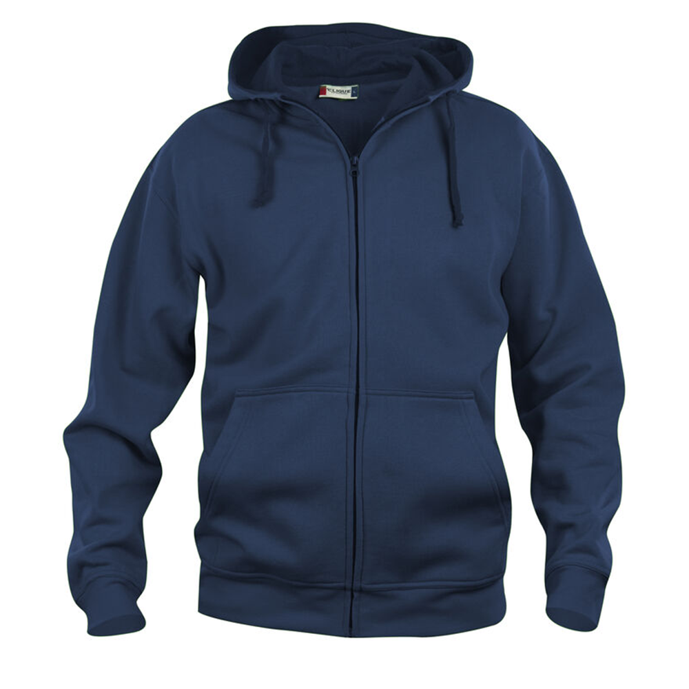 Basic Hoody FZ Herr Mörk Marin