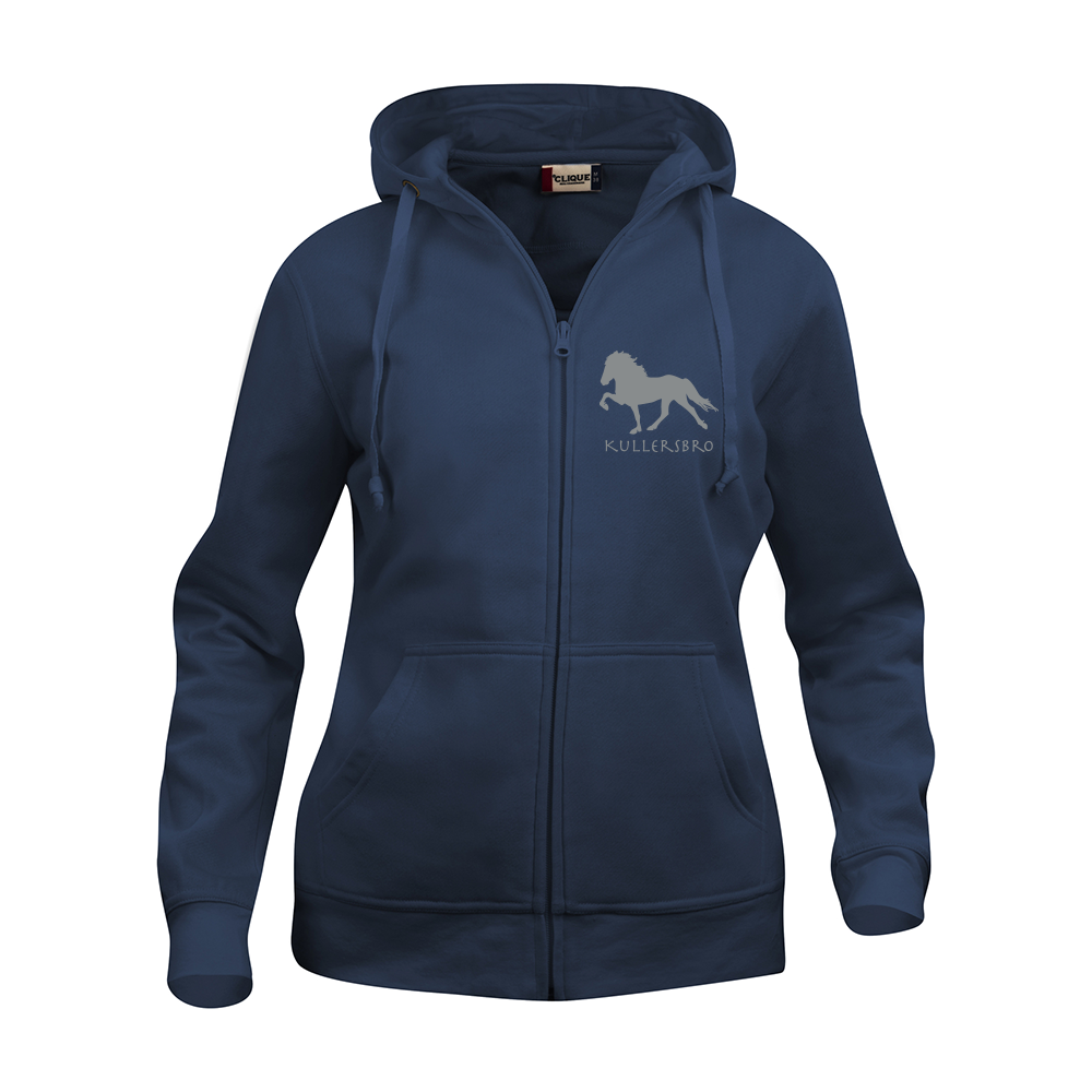 Basic Hoody FZ Dam Mörk Marin