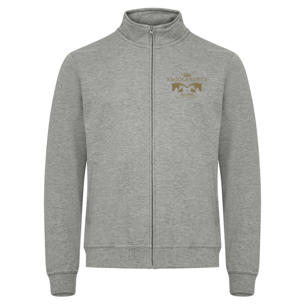 Basic Cardigan Herr Gråmelerad