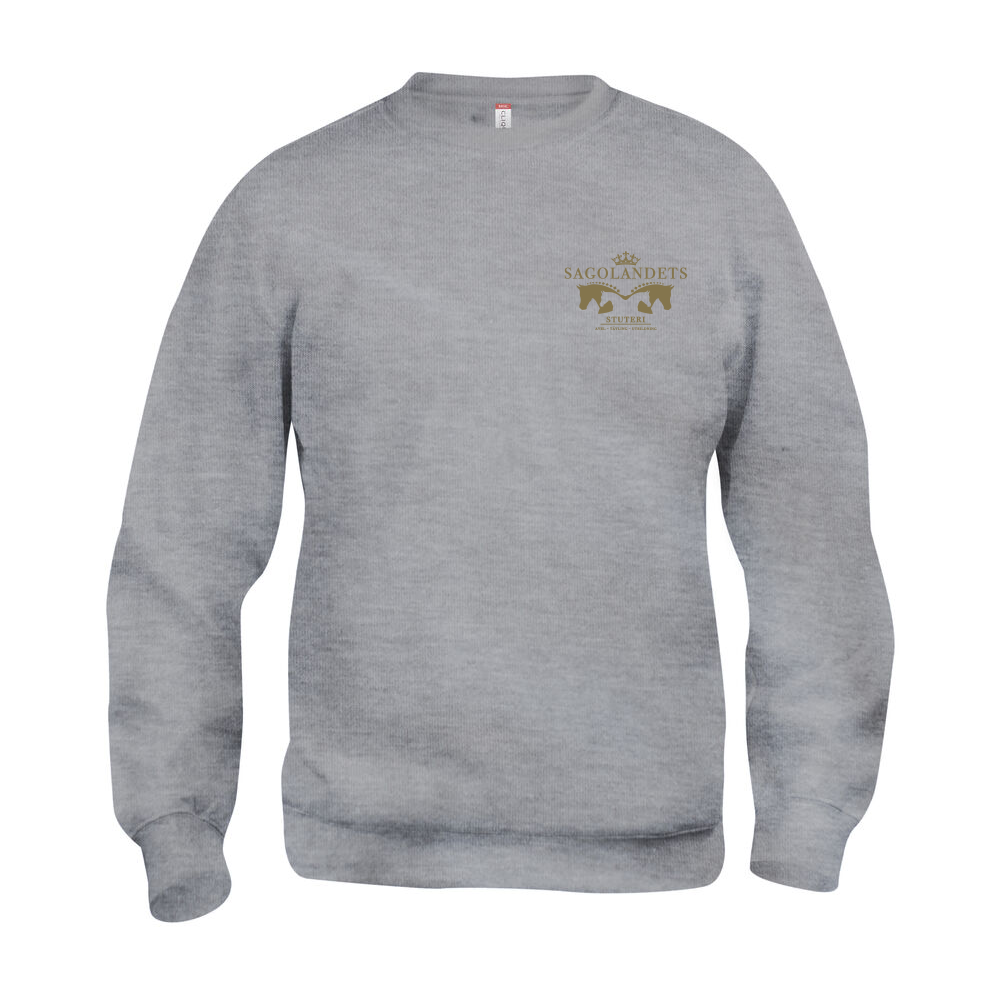Basic Roundneck Gråmelerad