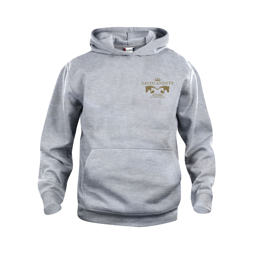 Basic Hoody JR Gråmelerad