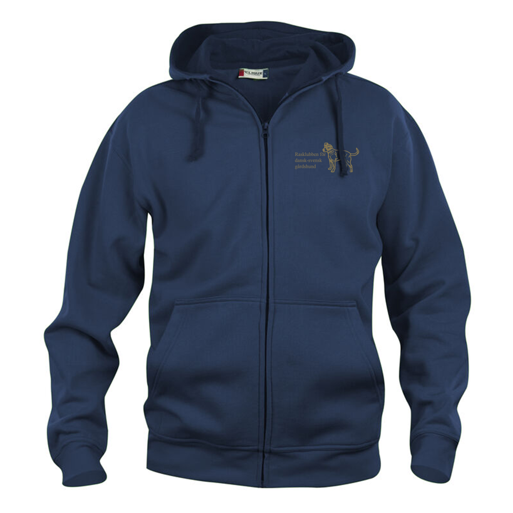 Basic Hoody FZ Herr Mörk Marin