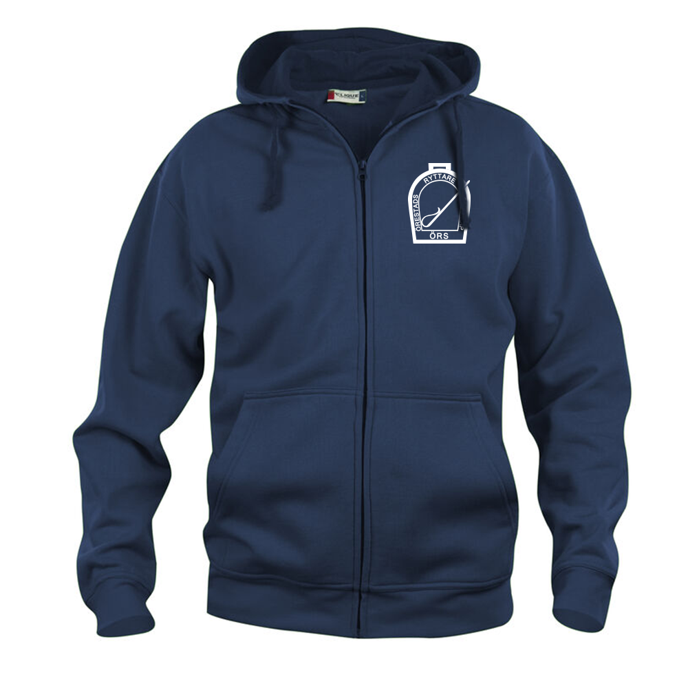Basic Hoody FZ Herr Mörk Marin