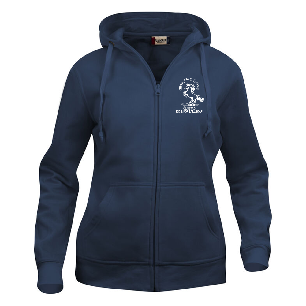 Basic Hoody FZ Dam Mörk Marin
