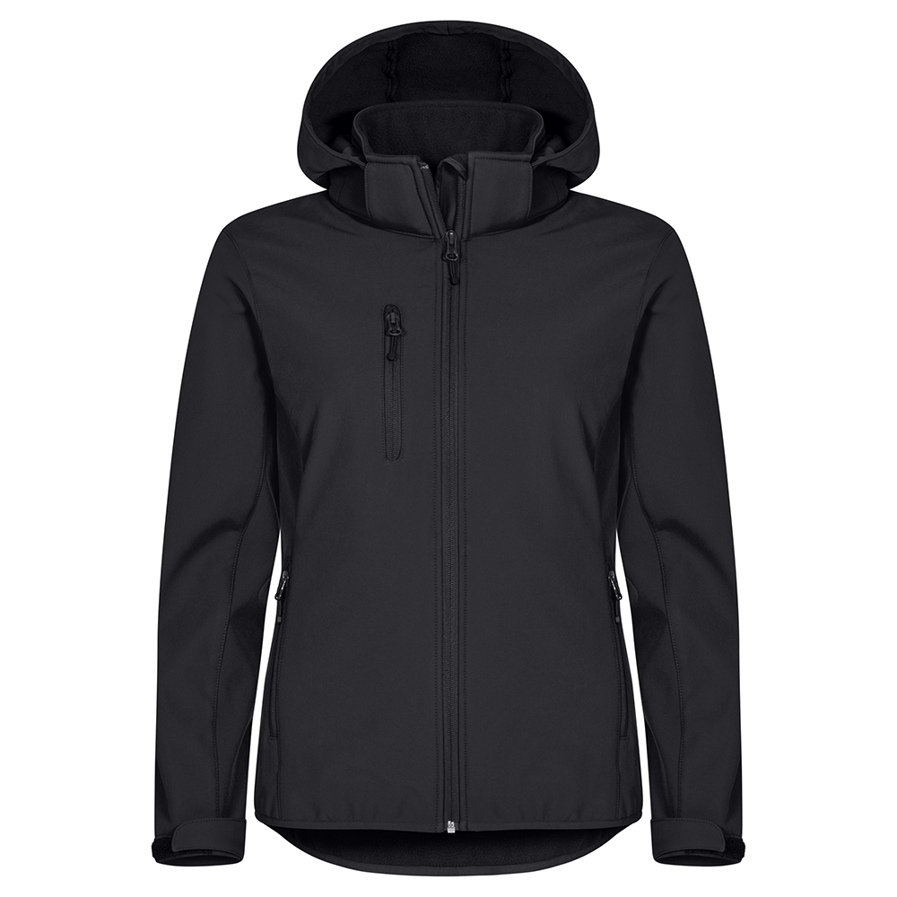 Classic Softshell Hoody W Svart