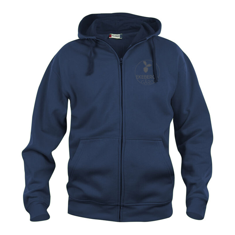 Basic Hoody FZ Herr Mörk Marin