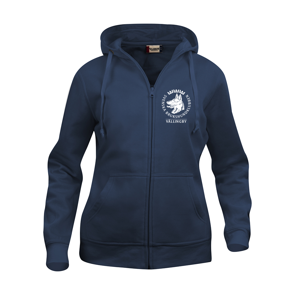 Basic Hoody FZ Dam Mörk Marin