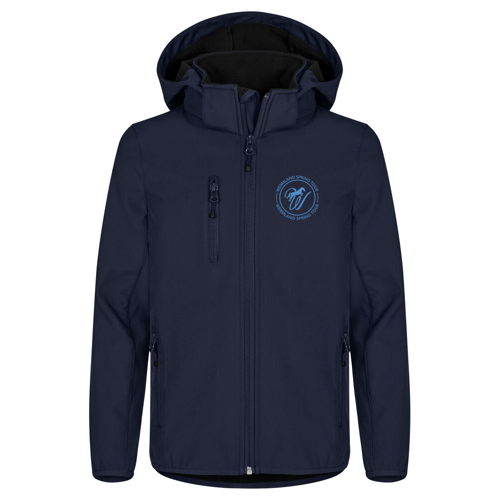 Classic Softshell Jkt Jr Mörk Marin
