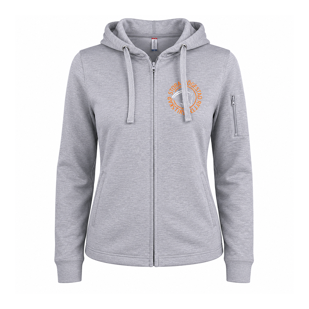 Basic Active Hoody FZ W Gråmel
