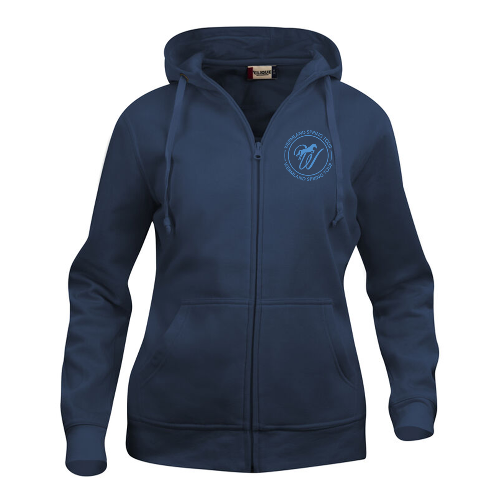 Basic Hoody FZ Dam Mörk Marin